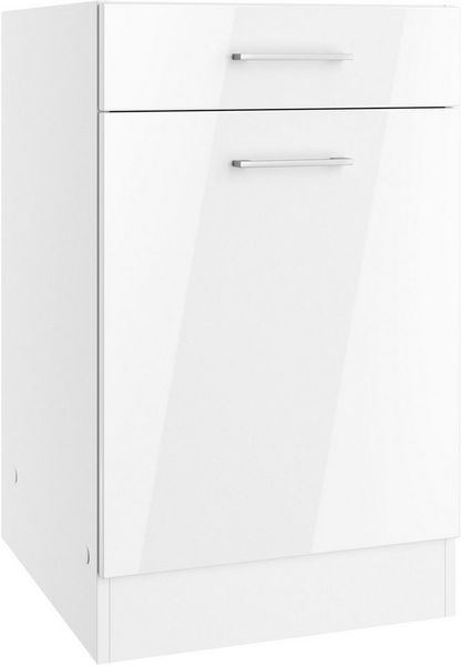 KOCHSTATION Unterschrank KS-Milan Unterschrank 50 cm, matte oder hochglänzende Fronten