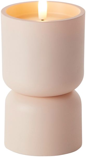 Brilliant LED Kerze batteriebetrieben mit Timer Ø 8 x 15 cm beige, Hellbraun