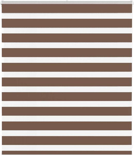 vidaXL Doppelrollo Braun 125x100 cm Stoffbreite 120,9 cm Polyester 4014318