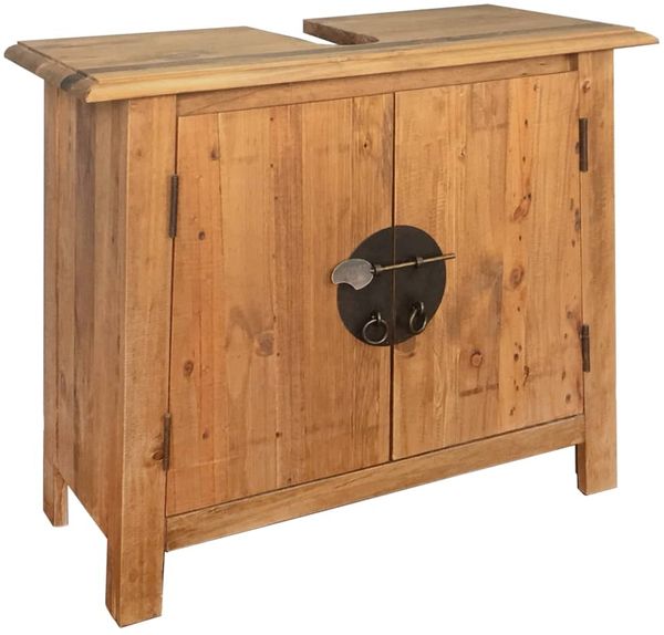 vidaXL Badezimmer-Unterschrank Massivholz Kiefer 70x32x63 cm 246035