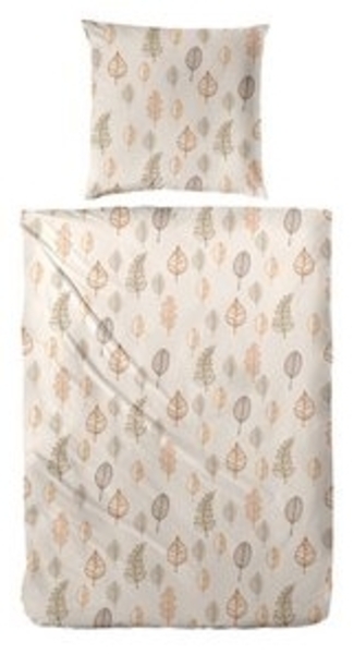 Westminster Feinbiber Bettwäsche 135x200 Blätter beige natur orange 172163-77 Bild 6