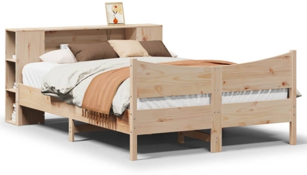 vidaXL Massivholzbett ohne Matratze 140x190 cm Kiefernholz 3323305