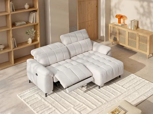 Vente-unique - CELTIMO Sofa StoffStoff Beige - B 169 cm x H 79 cm x L 230 cm