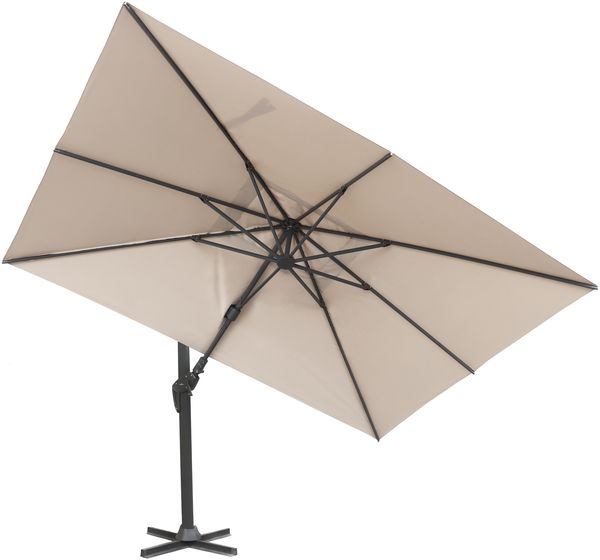 osoltus Ampelschirm KOS Alu-Vario Max 360 x 250 cm axial schwenkbar Beige