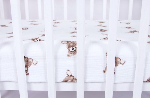 BabyLux Spannbettlaken BabyLux Spannbettlaken Musselin 60x120 70x140 Baby-& Kinderbett, Bär 60x120