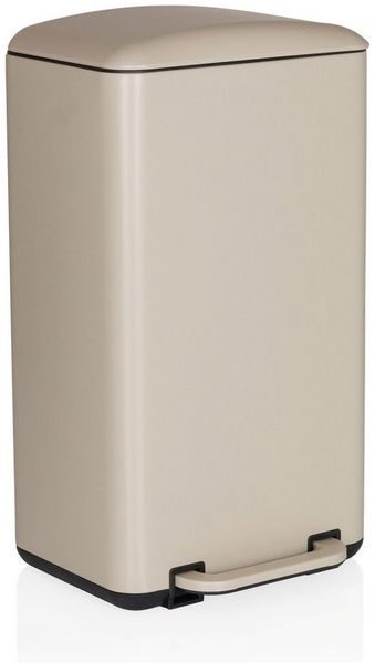 hjh OFFICE Mülleimer Mülleimer CLEAN BEVA Metall, Treteimer 30 Liter mit Softclose, Abfalleimer Küche mit Deckel 30l