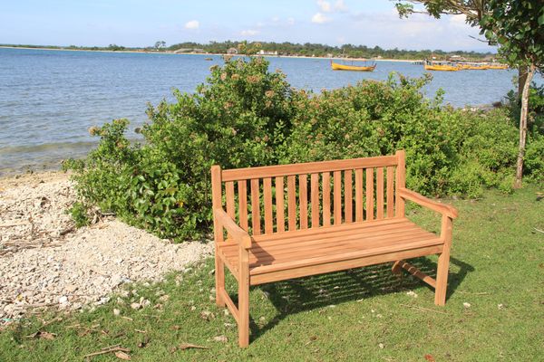 Teak Sitzbank Gartenbank Holzbank Teakbank Parkbank Picadelly nachhaltig 135cm