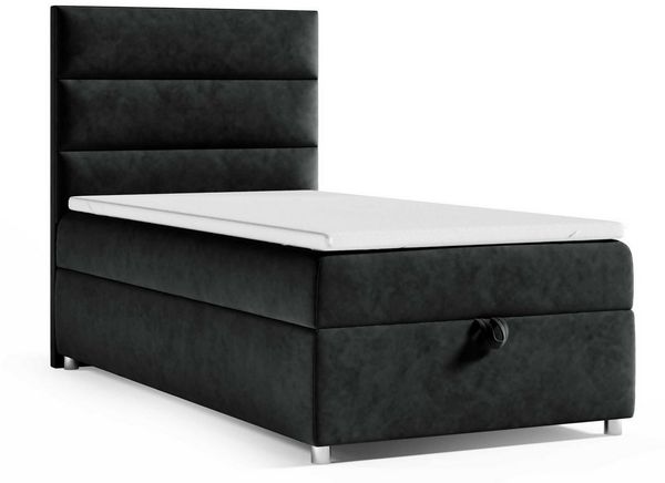 Best for Home Boxspringbett mit Bettkasten Trinity K-4 SINGLE Bonell-Matratze inkl. 7 cm Topper (Einzelbett, Polsterbett mit gepolstertes Kopfteil, Jugendbett, Kinderbett versch. Größen, 70x200 80x200 90x200 100x200 cm), verschiedene Liefermöglichkeite...