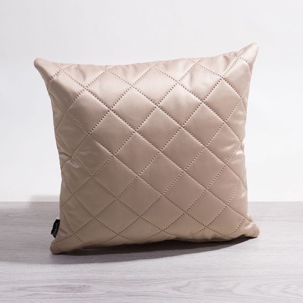 Kissen Deko von Lysel - beige Rauten Huelva 40x40 Polyester Polypropylen kissenbezug Dekokissen