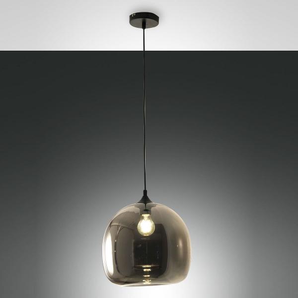 FABAS LUCE 3490-40-126 Pendelleuchte Maia Grau transparent 31cm