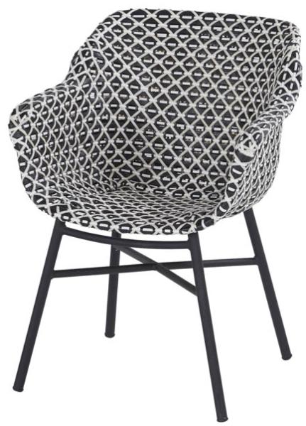Delphine Dining Sessel (carbon black / white-black)