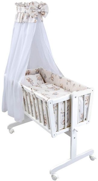 Baby-Delux Babybettwäsche Baby Wiegenset, Textilien, 6 teilig, Wiegenset 6-tlg. für Babywiege 90x40 (ohne Wiege) verschiedene Designs