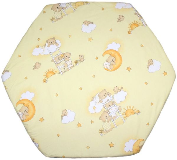 Primawela Spannbettlaken Baby Kinder 6-eck Laufgitter Laufstall Matratze 105x120 cm