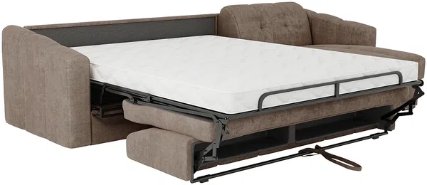 Vente-unique - DARIELO Sofa Stoff Schokoladenbraun - B 223 cm152 cm x H 85 cm x L 295 cm Bild 7