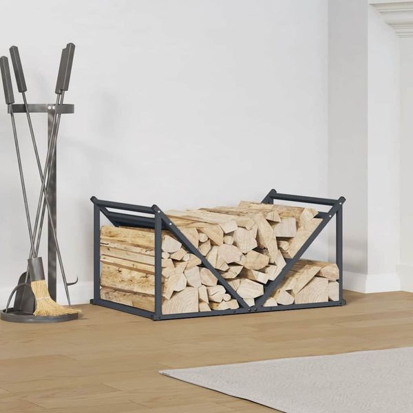 vidaXL Brennholzregal Anthrazit 70x43x34,5 cm Kaltgewalzter Stahl 864175