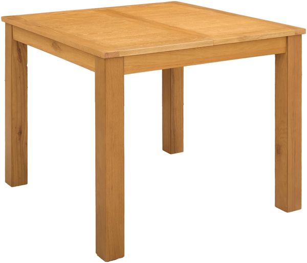 vidaXL Esstisch 90 x 90 x 75 cm Massivholz Eiche Natur Quadratisch 42039176