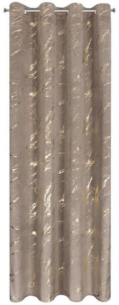 Eurofirany Vorhang Elegante, blickdichte Vorhänge aus Samt mit Glanzdruck, Ösen, Kräuselband Ösen Tunnelzug Polyester 140x250 140x270 cm