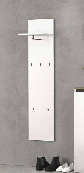Home affaire Garderobenpaneel Wandpaneel ZIPPO mit 5 Haken und Hutablage, zur Wandmontage (1 St), Wandpaneel, Hochglanz lackiert, Made in Italy, B/H: 40/170 cm