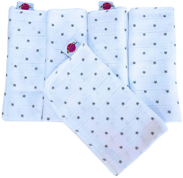 Babymajawelt Waschlappen Mull Waschlappen Premium Set - Waschbar, Mullstoff (Packung, 5-St), Strapazierfähig, Kochfest, Saugfähig, Reine Baumwolle