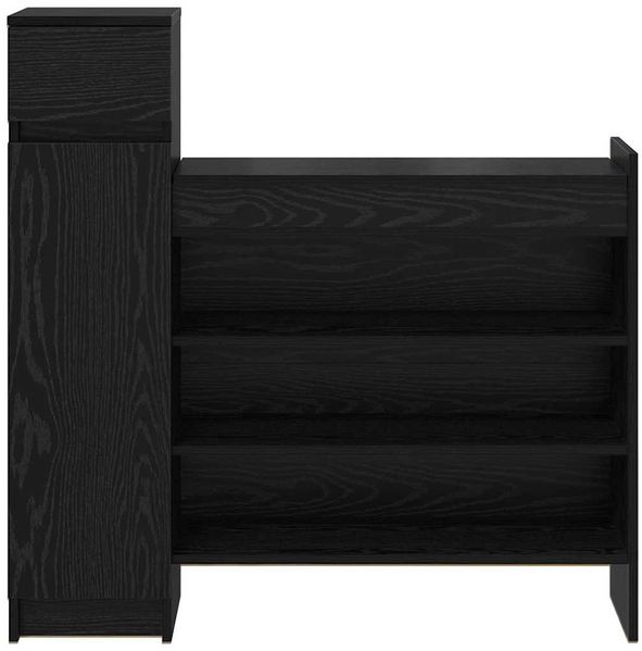 vidaXL Schuhschrank mit Regal Schwarz Eichen-Optik 100,5 x 28 x 100 cm 871388 Bild 6
