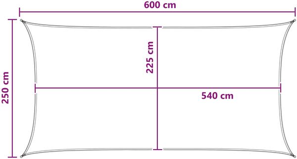 vidaXL Sonnensegel Sand 2,5x6 m HDPE 42032745 Bild 8
