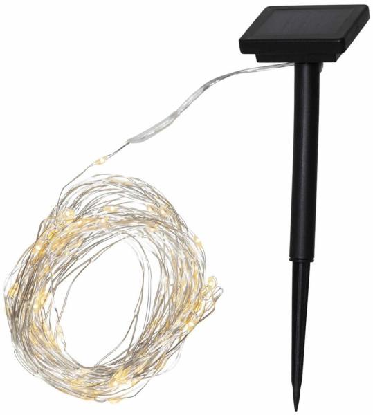 LED-Solar-Draht-Kette "DewDrop", 200 warmwhite LED