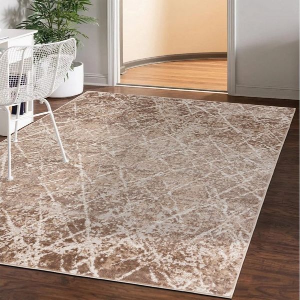 Mazovia Designteppich Modern Teppich für Wohnzimmer, Schlafzimmer Abstrakt Muster, 80 x 150 cm, Modern, Abstrakt, Kurzflor