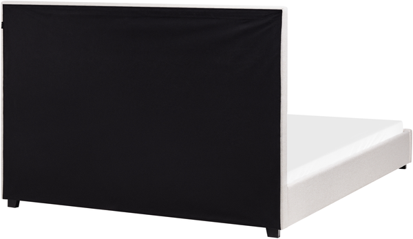 Bett mit Lattenrost Stoff ROUEN 160 x 200 cm Hellbeige Bild 6