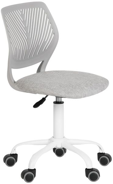 FurnitureR Kleiner Videospielstuhl, ergonomischer Schreibtischstuhl ohne Armlehnen, kompakter Drehstuhl mit Sitzhöhenverstellung und leisen Gummirädern, modernes Design für Gaming und Arbeiten
