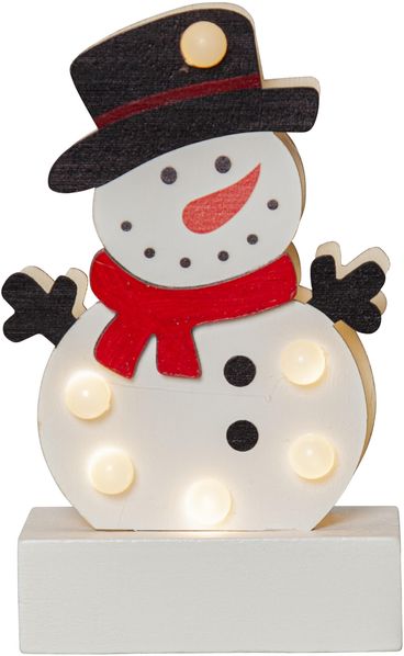 LED Dekoleuchte Schneemann ,Freddy', batteriebetrieben, bunt