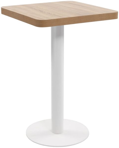 Bistrotisch, Bartisch, Stehtisch Hellbraun 50x50 cm MDF