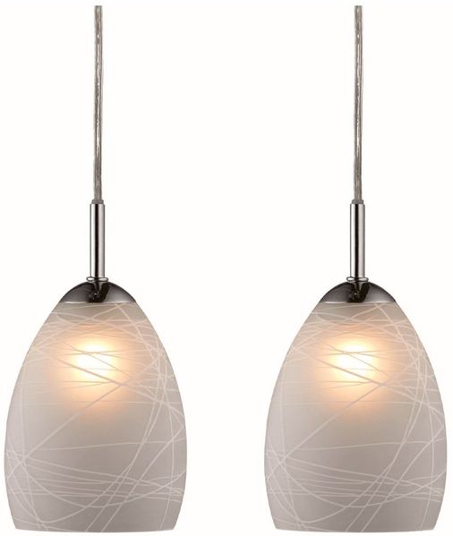 Halo Design No. 730438 LED Pendelleuchte WINNER 2-flammig opal-chrom Ø 11,5
