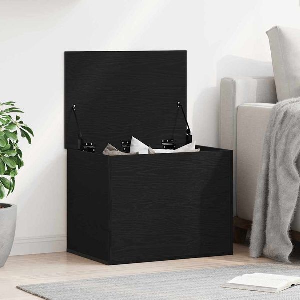 vidaXL Aufbewahrungsbox Schwarz Eichen-Optik 60 x 42 x 46 cm 862290