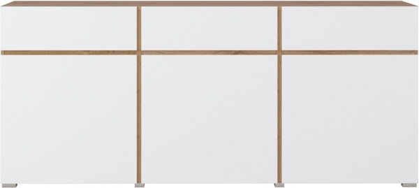 INOSIGN Kommode Cross,Breite 180 cm, moderne grifflose Kommode,3 Türen/3 Schubkästen, Schubladenschrank mit viel Stauraum, Einlegeböden verstellbar Bild 3