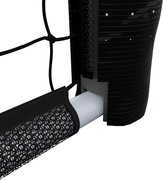 Hudora 'Pro Tect 180 Advanced' Fußballtor, Stahlrohrrahmen mit EPE-Schaumstoff ummantelt, Weiß / Schwarz, 180x120 cm Bild 3