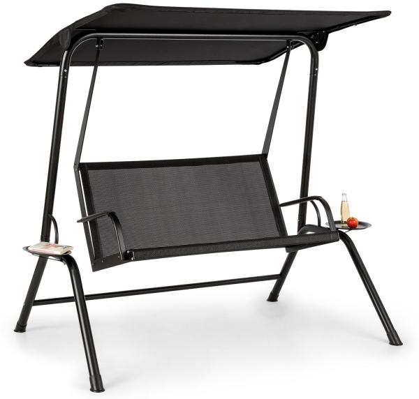 Bel Air Mono Swing Hollywoodschaukel Stahlrahmen Mono Relax schwarz Schwarz Bild 5