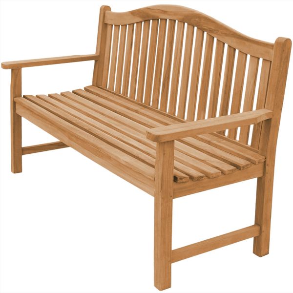 Gartenbank Catania Teak Massivholz Rot XXL extra stark 120 cm Bild 2
