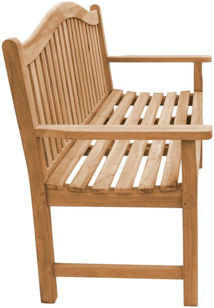 Gartenbank Catania Teak Massivholz Rot XXL extra stark 120 cm Bild 4