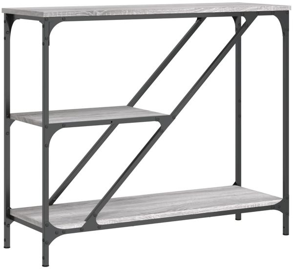 Konsolentisch, Beistelltisch, Konsole Grau Sonoma 88,5x30x75 cm Holzwerkstoff