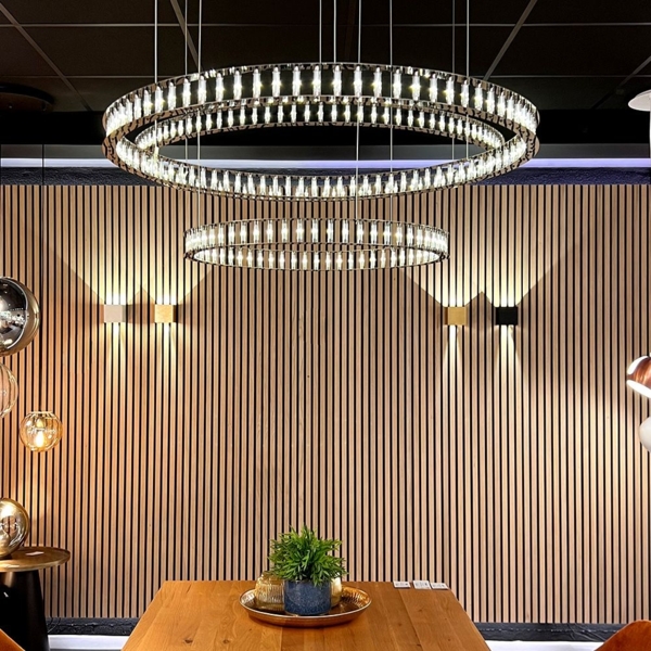 s.luce Atom Ring LED-Hängelampe Dimmbar Schwarzchrom Ø 100cm Bild 6