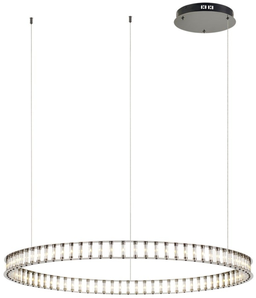 s.luce Atom Ring LED-Hängelampe Dimmbar Schwarzchrom Ø 100cm Bild 8
