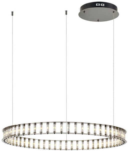 s.luce Atom Ring LED-Hängelampe Dimmbar Schwarzchrom Ø 100cm Bild 10