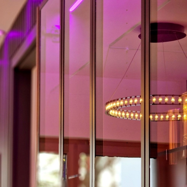 s.luce Atom Ring LED-Hängelampe Dimmbar Schwarzchrom Ø 100cm Bild 7