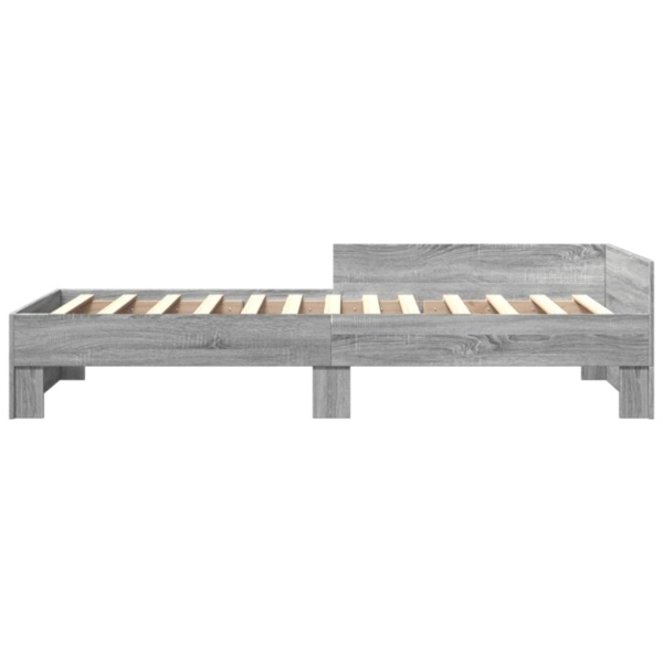 vidaXL Bettgestell Grau Sonoma 90x190 cm Holzwerkstoff 849591 Bild 7