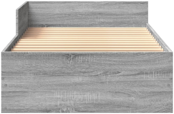 vidaXL Bettgestell Grau Sonoma 90x190 cm Holzwerkstoff 849591 Bild 2