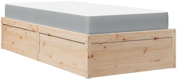 vidaXL Bett mit Matratze 100x200 cm Massivholz Kiefer 3281940