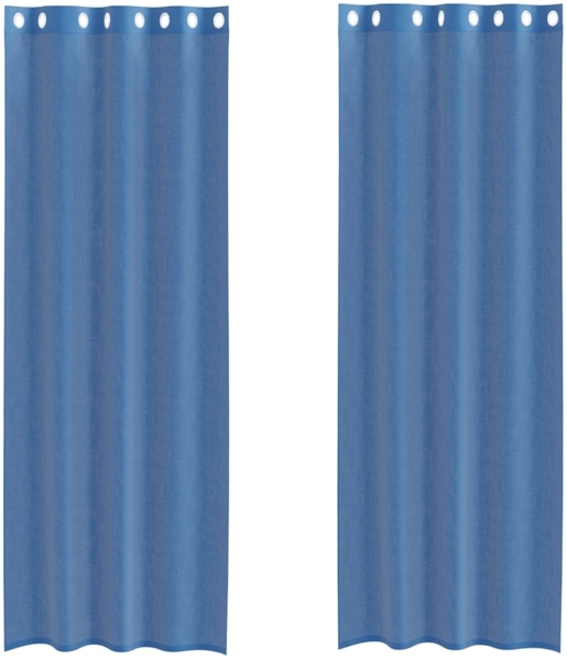 vidaXL Voile Vorhänge mit Ösen 2 Stk. Königsblau 4102117