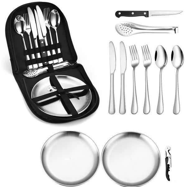 TUWENA Besteck-Set Camping-Besteck-Set, Utensilien Picknick-Set (10-tlg)