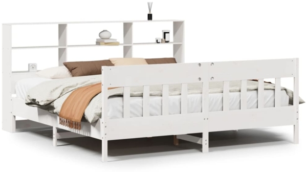 vidaXL Massivholzbett ohne Matratze Weiß 180x200 cm Kiefernholz 3323213