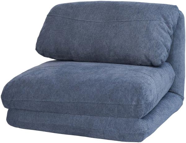 Schlafsessel HWC-E68, Schlafsofa Funktionssessel Klappsessel Relaxsessel, Stoff/Textil ~ hellblau